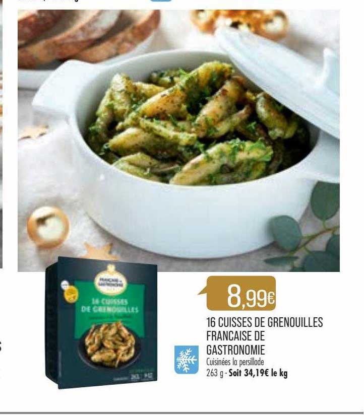 16 cuisses de grenouilles française de gastronomie