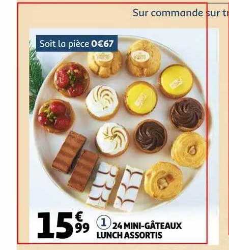 24 Mini-gâteaux Lunch Assortis