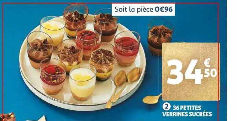 36 petites verrines sucrées