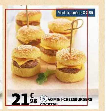 40 Mini-cheesburgers Cocktail