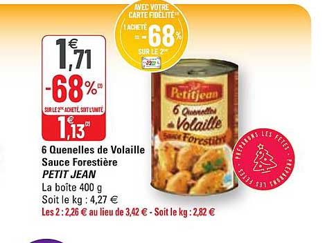 6 Quenelles De Volaille Sauce Forestière Petit Jean