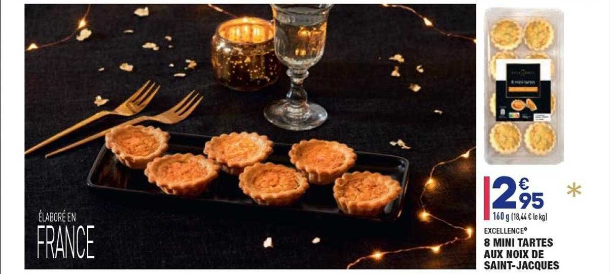 8 mini tartes aux noix de saint-jacques excellence