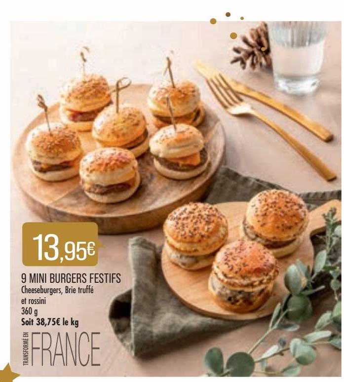 9 mini burgers festifs