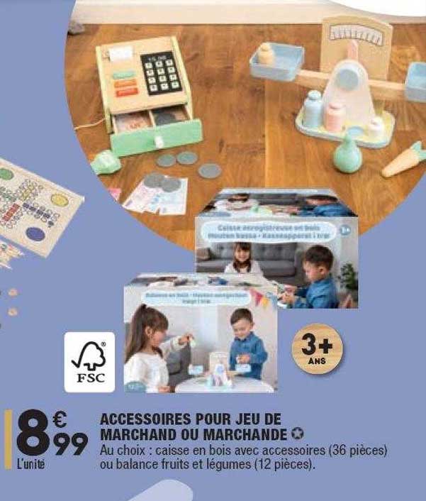 accessoires pour jeu de marchand ou marchande