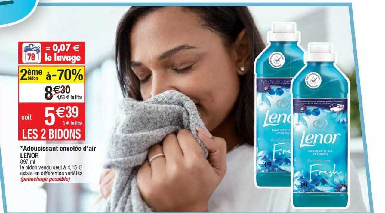 adoucissant envolée d'air lenor