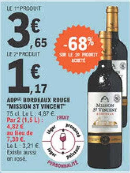 Aop Bordeaux Rouge "mission St Vincent"