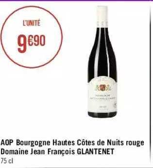 aop bourgogne hautes côtes de nuits rouge domaine jean françois glantenet