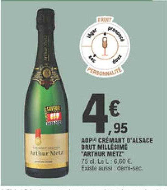 aop crémant d'alsace brut millésimé "arthur metz"