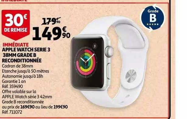 apple watch serie 3 38mm grade b reconditionnée