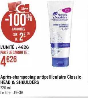 après-shampooing antipelliculaire classic head & shoulders