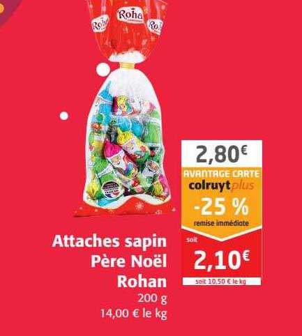 attaches sapin père noël rohan