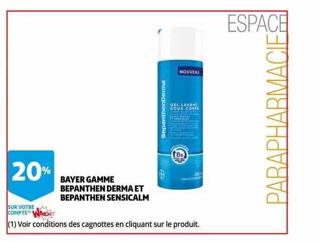 bayer gamme bepanthen derma et bepanthen sensicalm