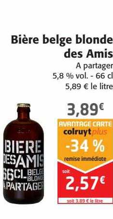bière belge blonde des amis