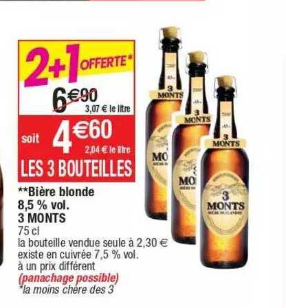 bière blonde 8,5% vol. 3 monts
