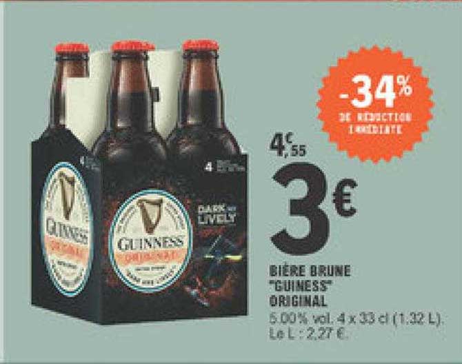 bière brune "guiness" original