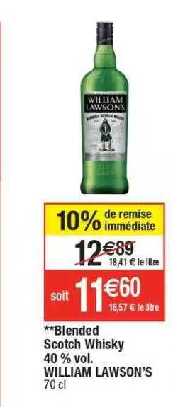 blended scotch whisky 40% vol. william lawson's