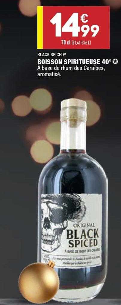boisson spiritueuse 40° black spiced