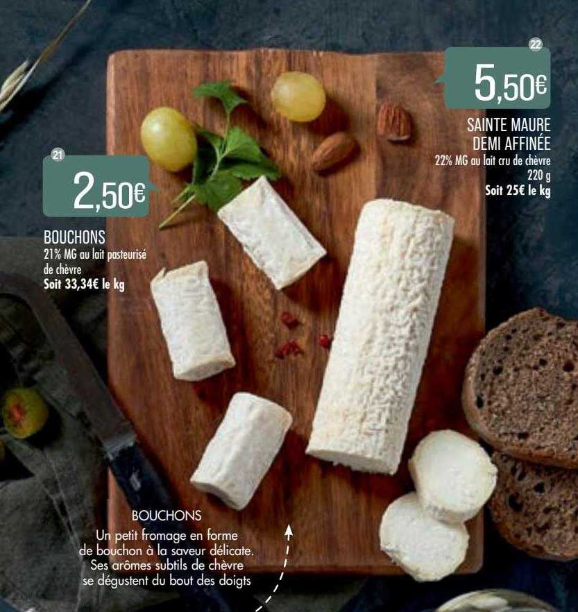 bouchons, sainte maure demi affinée