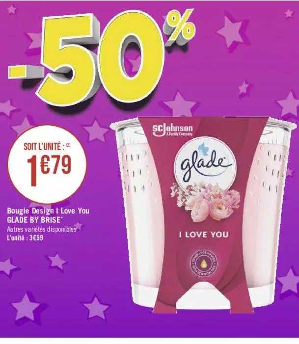 bougie design i love you glade by brise