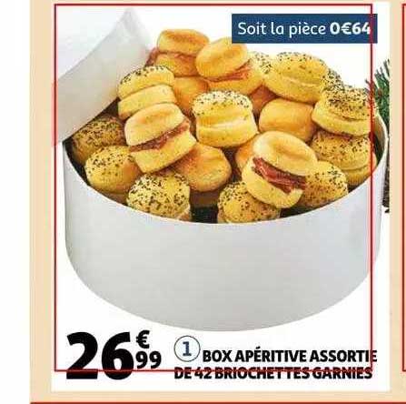 box apéritive assortie de 42 briochettes garnies