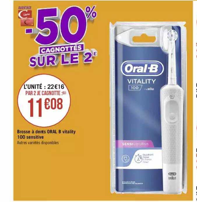 brosse à dents oral b vitality 100 sensitive