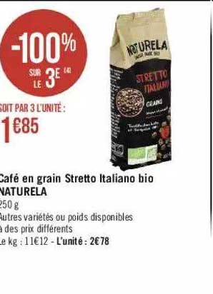 Café En Grain Stretto Italiano Bio Naturela