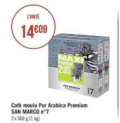 café moulu pur arabica premium san marco n°7