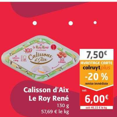 calisson d'aix le roy rené