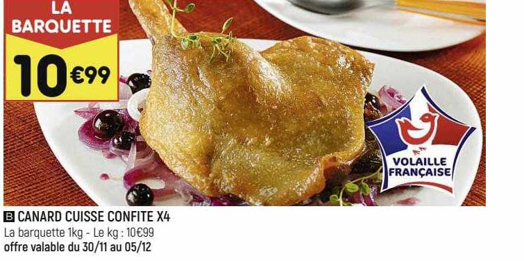 canard cuisse confite x4