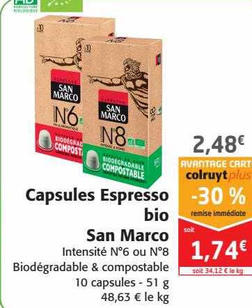 capsules espresso bio san marco