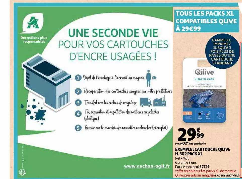 cartouche qilive h-302 pack xl