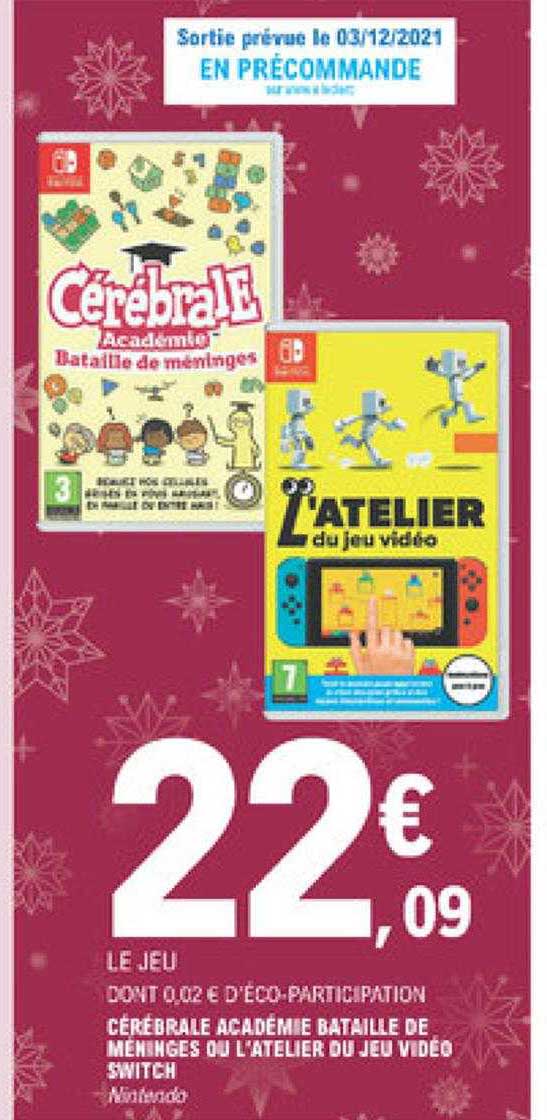 cérébrale académie bataille de méninges du l'atelier du jeu vidéo switch