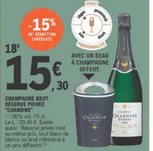 champagne brut réserve privée "chanoine"