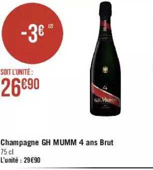 champagne gh mumm 4 ans brut
