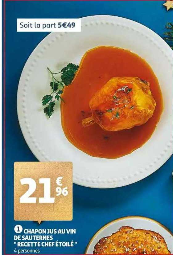 chapon jus au vin de sauternes "recette chef étoilé"