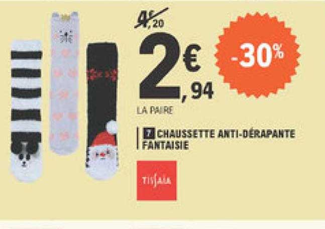 chaussette anti-dérapante fantaisie tissaia