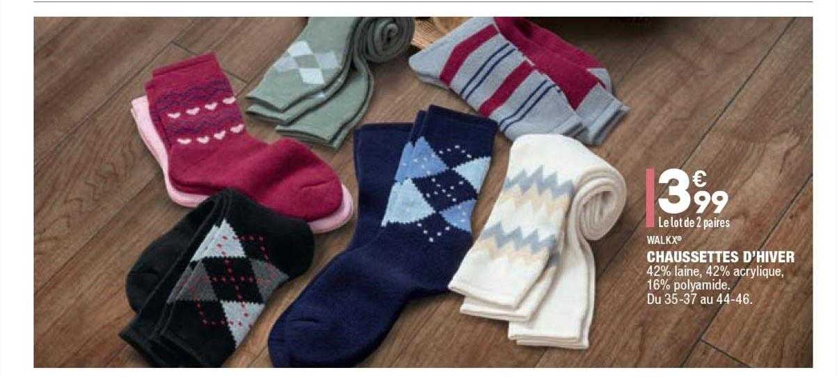 chaussettes d'hiver walkx