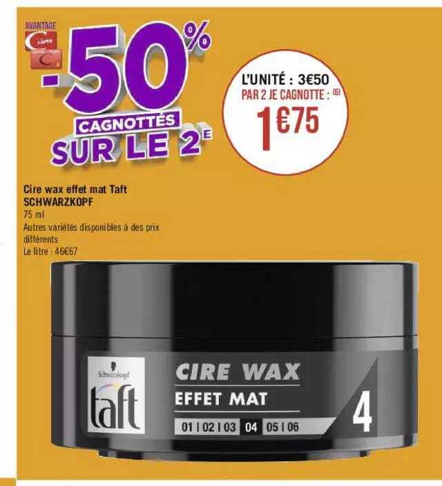 cire wax effet mat taft schwarzkopf