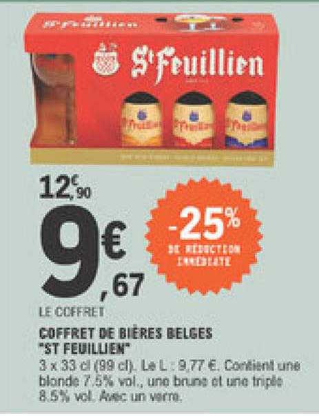 coffret de bières belges "st feuillien"