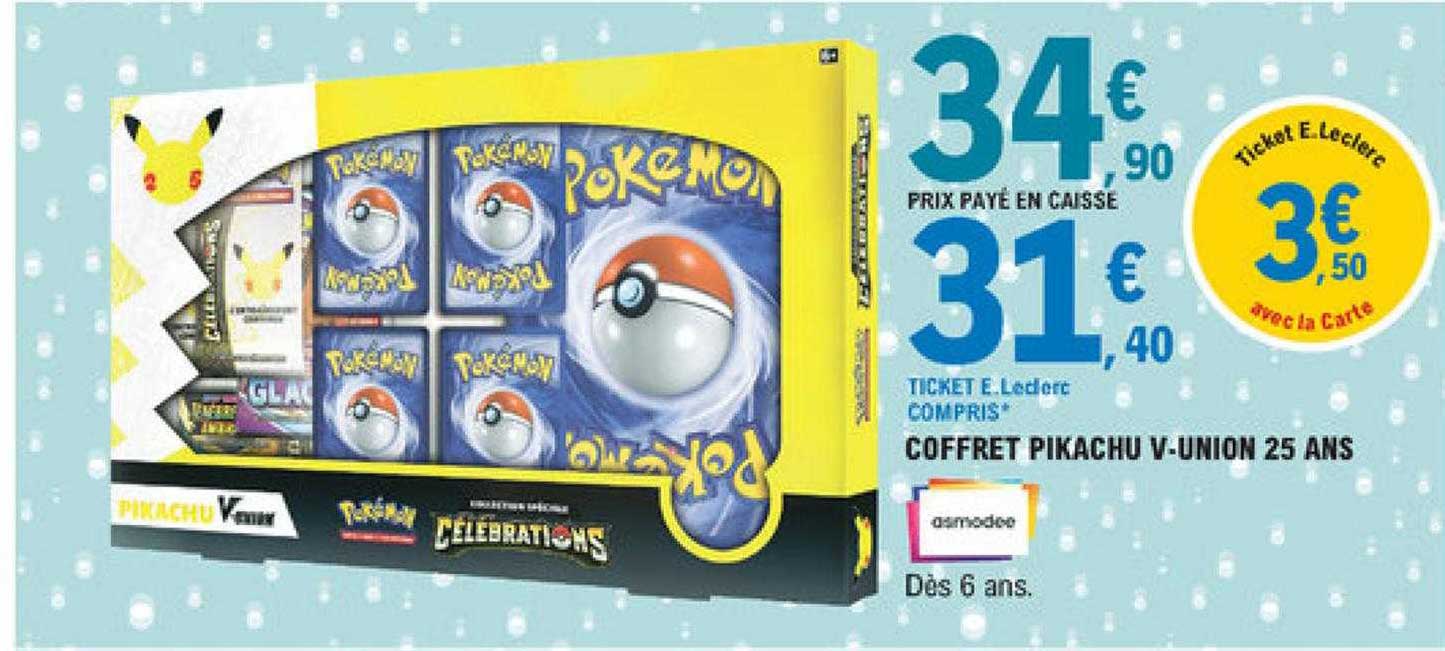 coffret pikachu v-union 25 ans asmodee