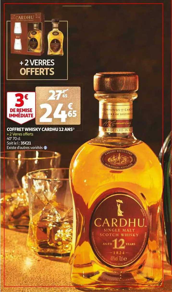 coffret whisky cardhu 12 ans