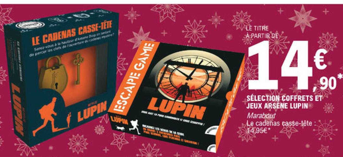 coffrets et jeux arsène lupin