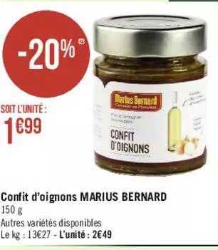 confit d'oignons marius bernard