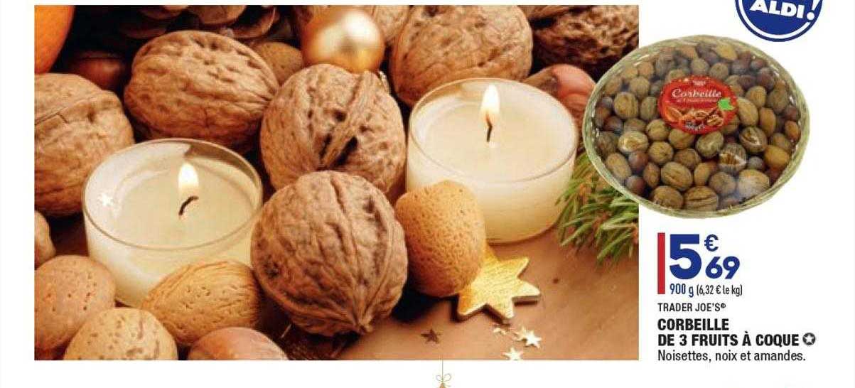 corbeille de 3 fruits à coque trader joe's