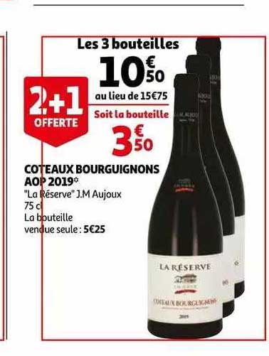 coteaux bourguignons aop 2019 "la réserve" j.m. aujoux