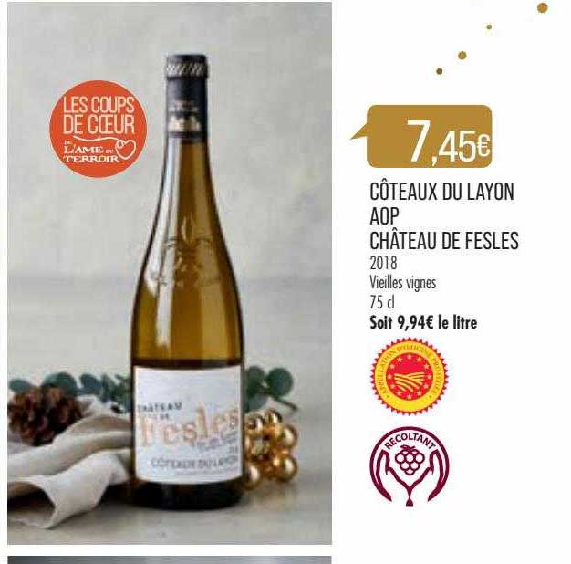 côteaux du layon aop château de fesles