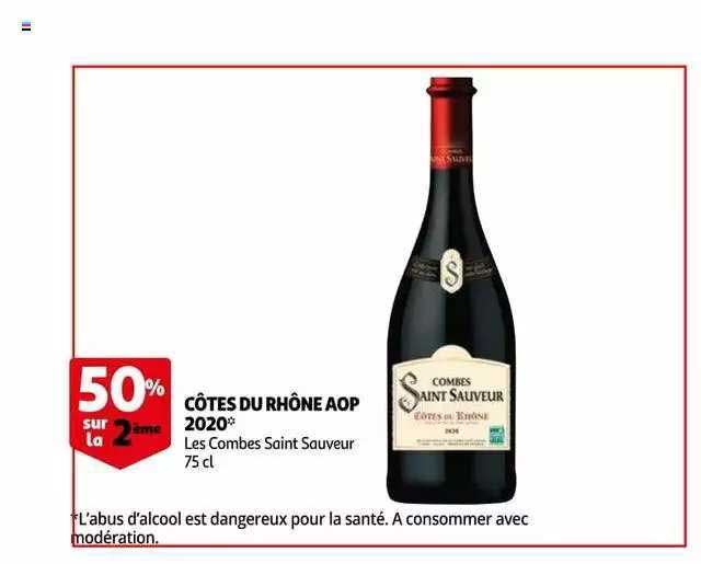 côtes du rhône aop 2020 les combes saint sauveur