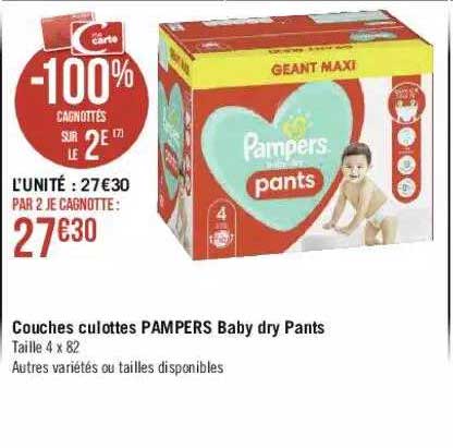 Couches Culottes Pampers Baby Dry Pants