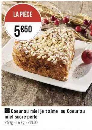 cœur au miel je t'aime ou cœur au miel sucre perle