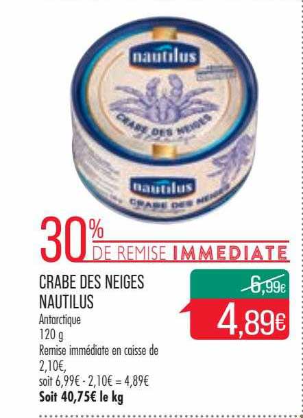 crabe des neiges nautilus